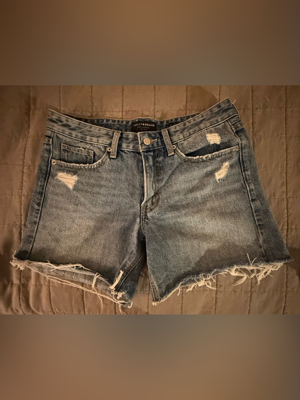 Lucky Brand Women's Distressed Denim Cutoff Shorts - Blue